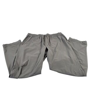 LL Bean Mens Performance Pants Gray Elastic Waist Drawstring Item 509937 L REG